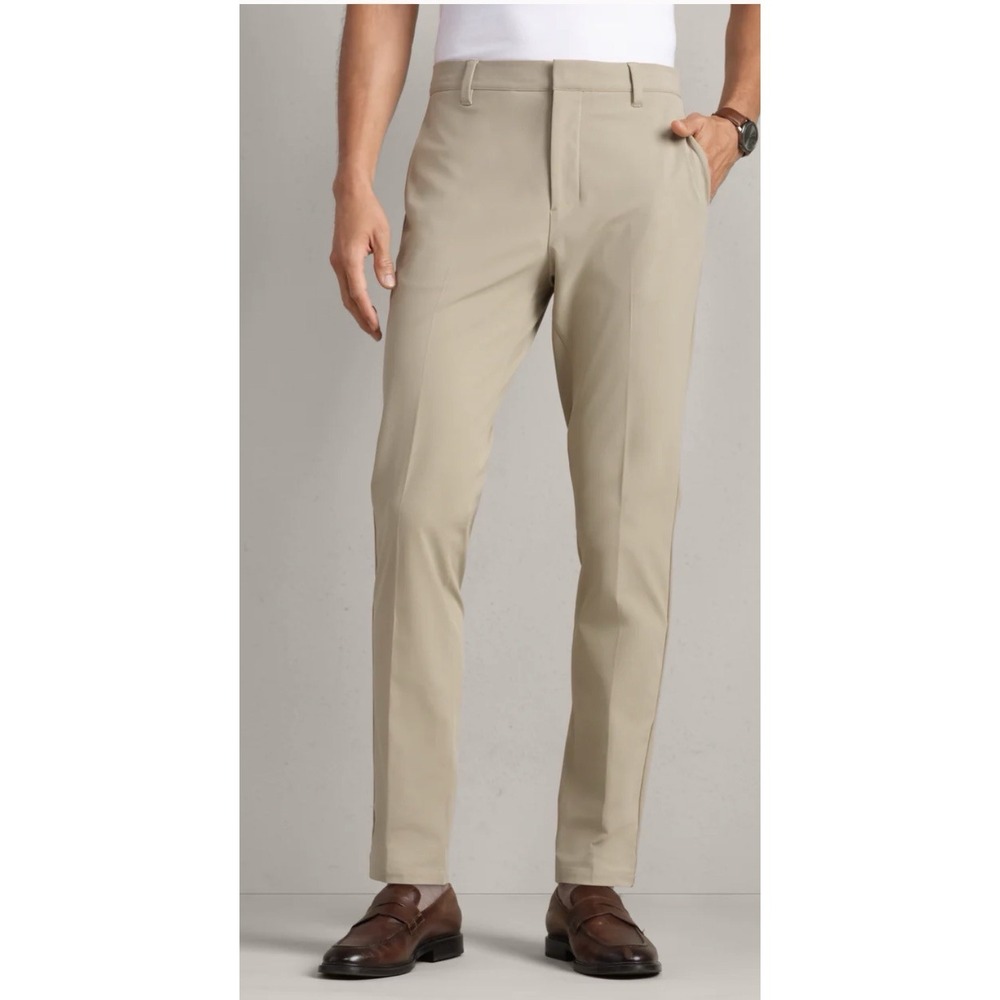 Rhone Commuter Slim Pant Mens 36x33 Hemmable Khaki ColdSpell Stretch NWT